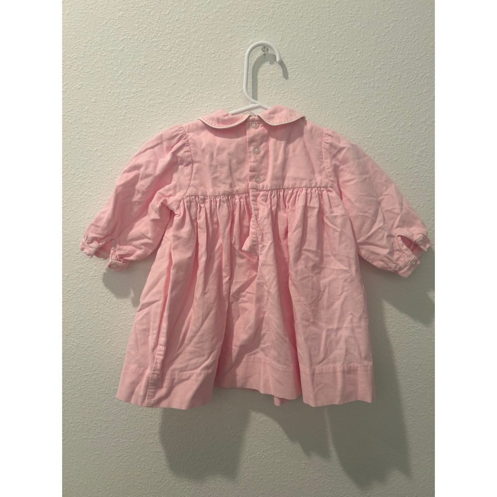 Petit Ami Pink Corduroy Baby Dress Peter Pan Collar 6 Months - Picture 5 of 6